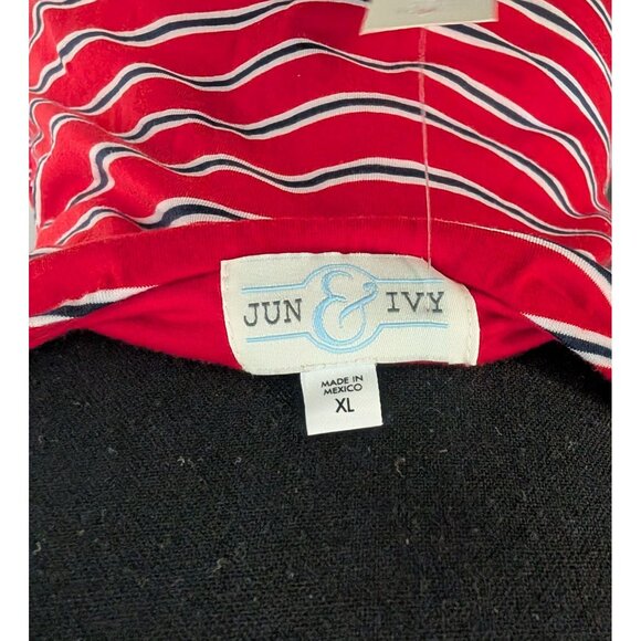 NWT Jun & Ivy Polly Red & White Striped Bodysuit with Adjustable Straps‎ - XL - Picture 4 of 9